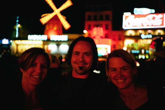 jackie evan and karen at the moulin rouge