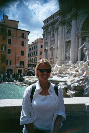 at the trevi fountain