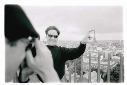 andrew and adam from the top of the arc de triomphe